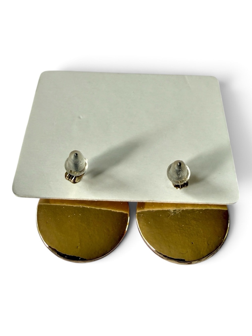 Zoetik Gold-Tone Coral Dome Stud Earrings NWT - Picture 6 of 10